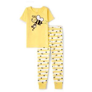 Gymboree Girls Yellow and Black Busy Bee Pajamas PJs  5T  NEW